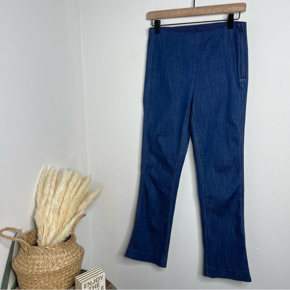 Lilly Pulitzer Ocean Cay High Rise Crop Flare Jeans Size 4 Retro 70’s - Picture 4 of 16